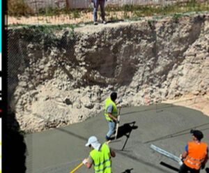 Execution of the foundation slab