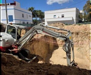 Excavation of the plot