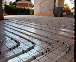 Underfloor heating in a large room